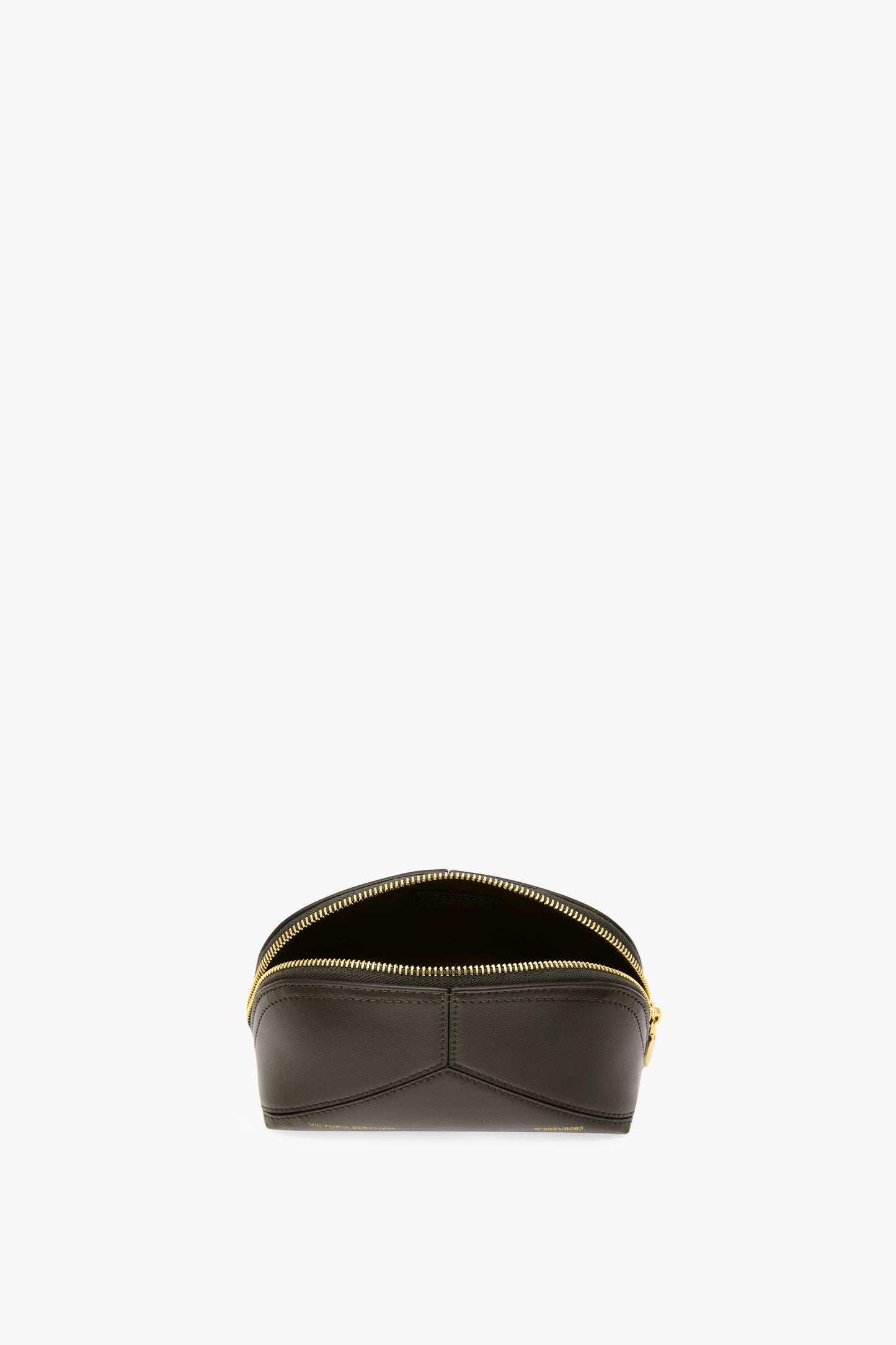 Victoria Mini Travel Pouch In Dark Olive Smooth Leather