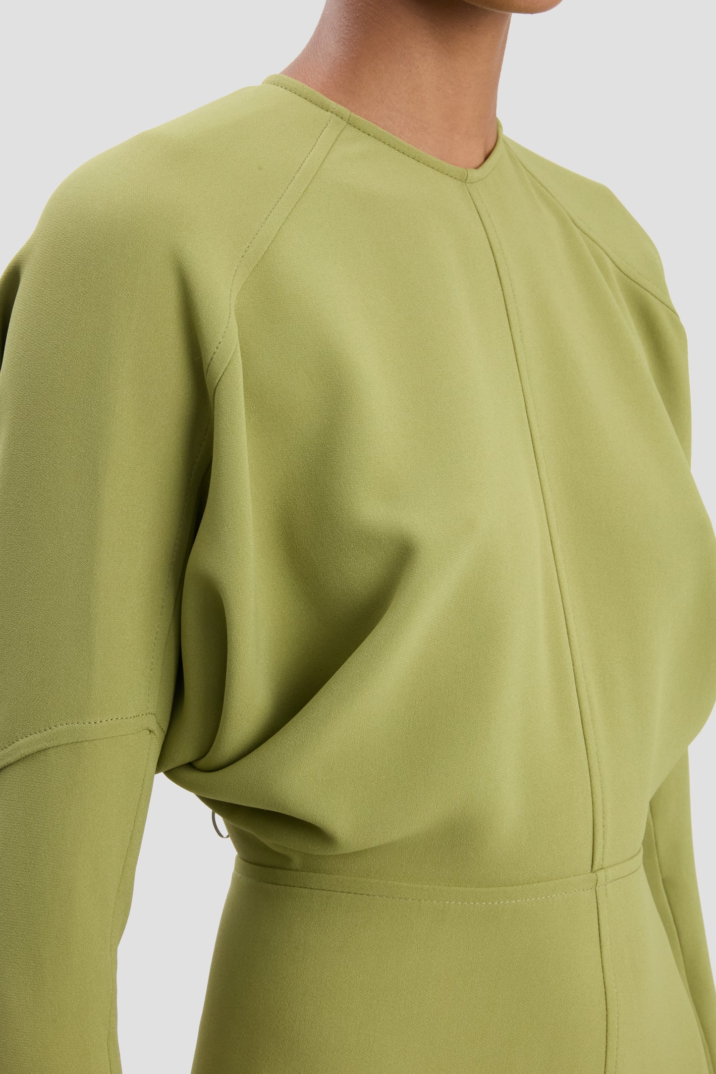 Dolman Midi Dress In Greenfinch