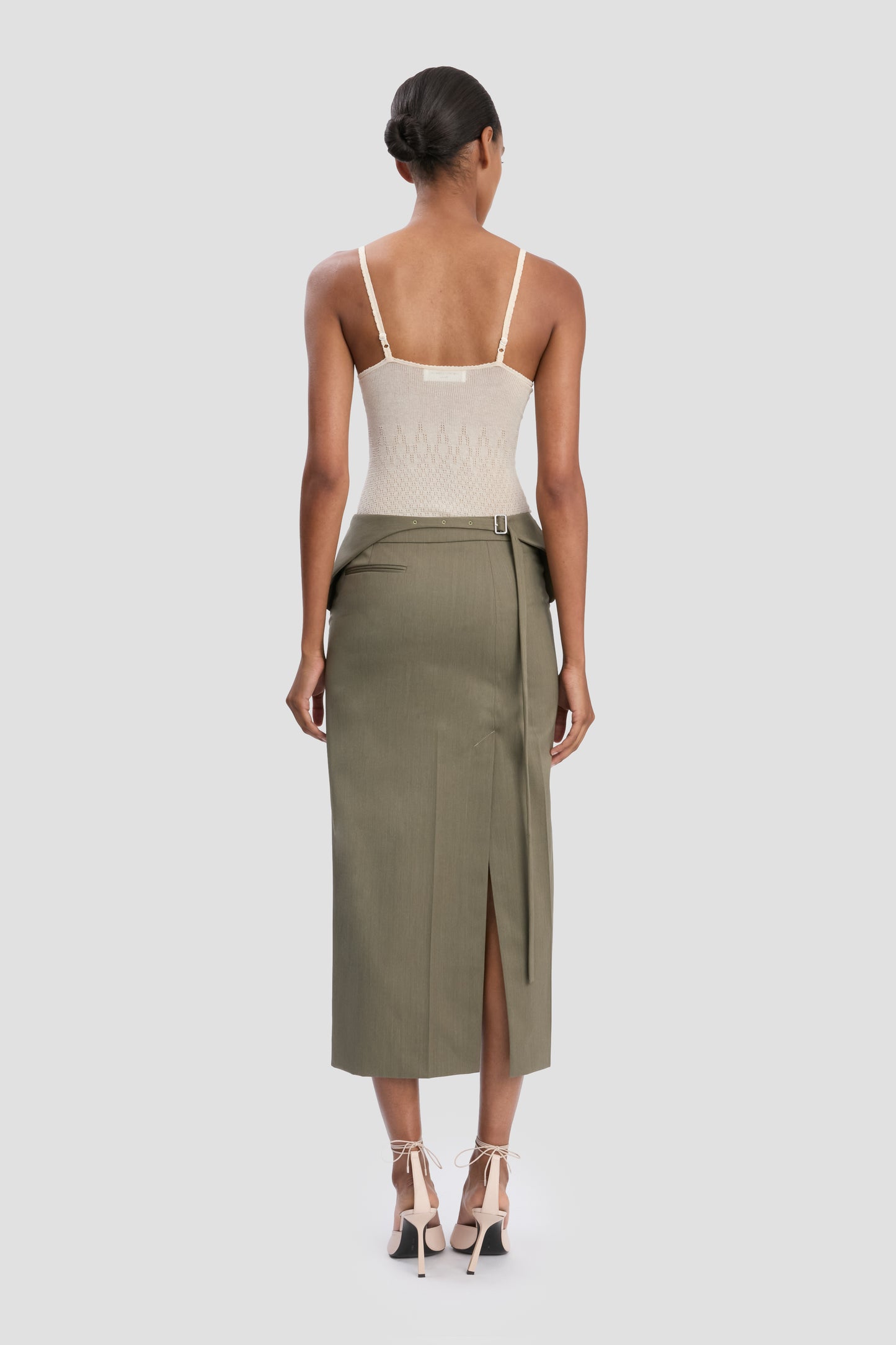 Wrap Skirt In Sage Melange