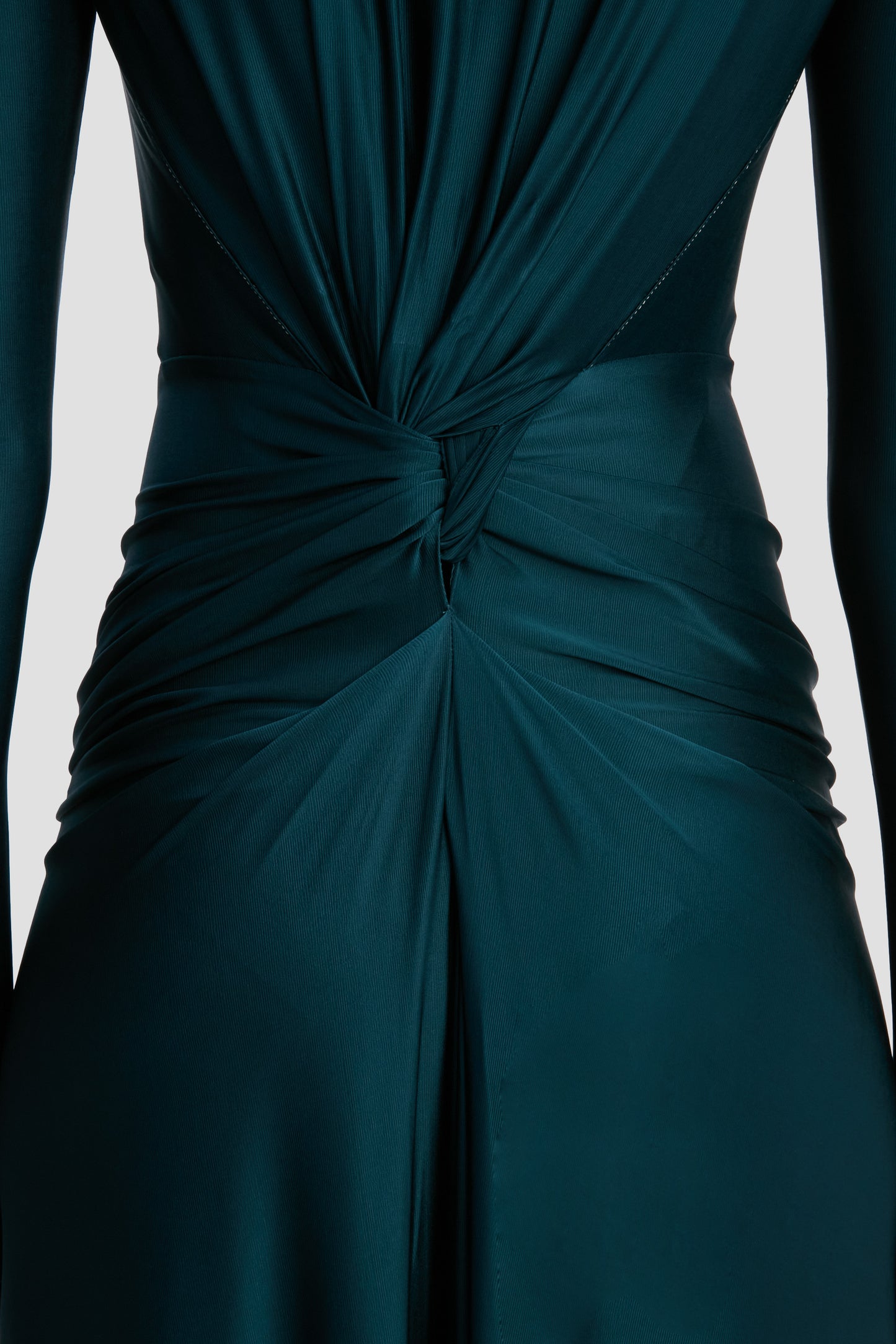 Cut-Out Gown In Dark Teal
