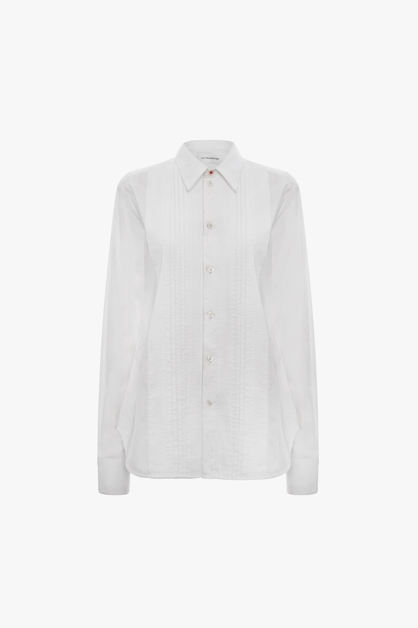 Pin Tuck Shirt In White