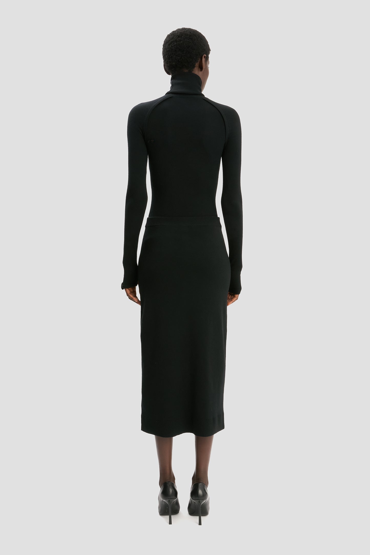 High Neck Jumper In Black