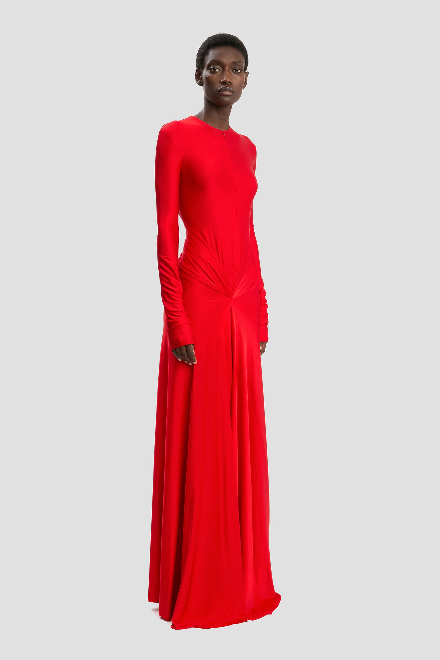 Cut-Out Gown In Cardinal Red