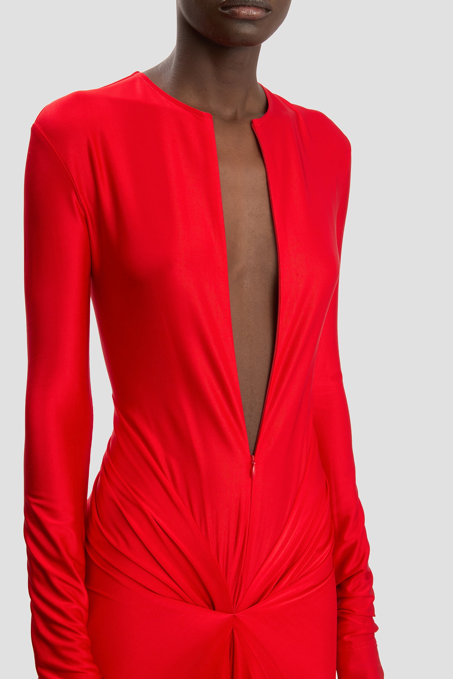 Cut-Out Gown In Cardinal Red