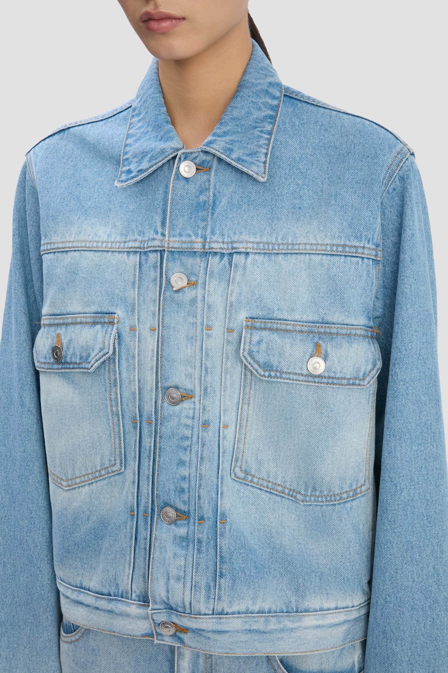 Denim Trucker Jacket In Heritage Blue