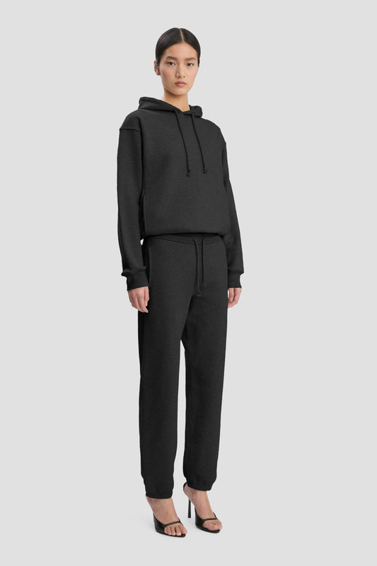 Logo Embroidered Hoodie In Black