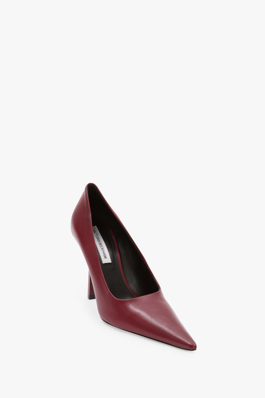 Victoria Stiletto Pump In Burgundy Leather