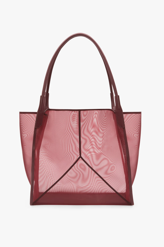 Victoria Tote Bag Large In Burgundy Mesh