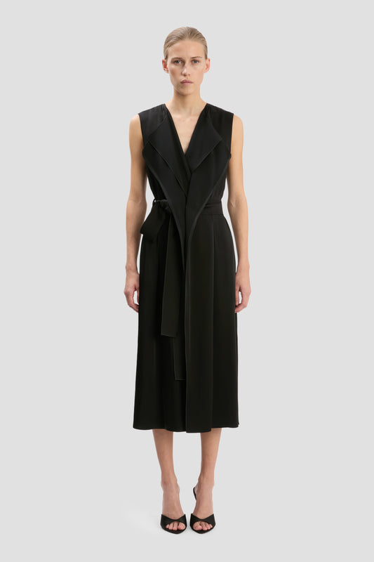 Sybil Midi Dress In Black