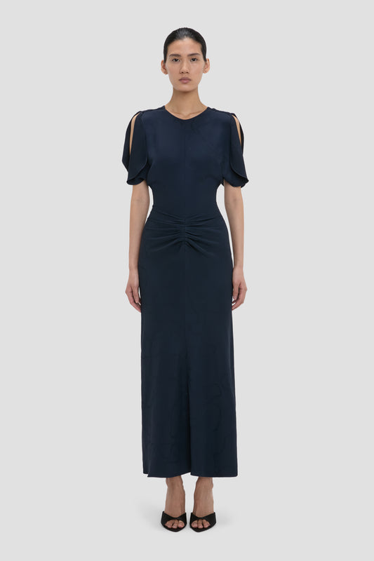 Bela Midi Dress In Navy