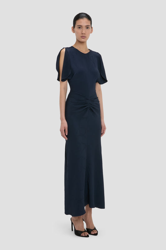 Bela Midi Dress In Navy