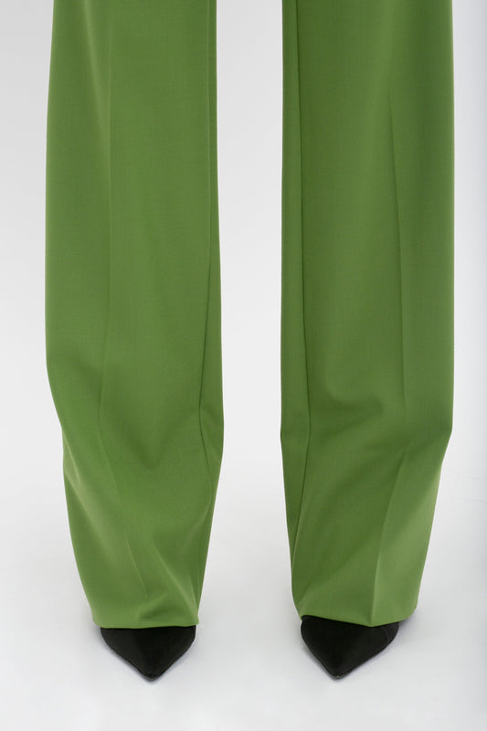 Tailored Straight Leg Trouser In Serpent Green