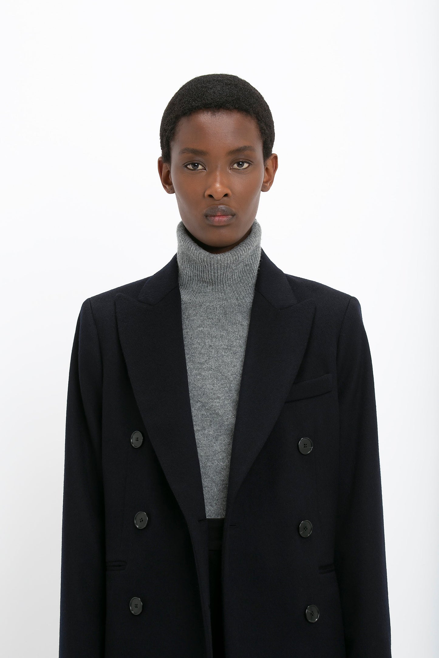 Tailored Slim Coat In Midnight