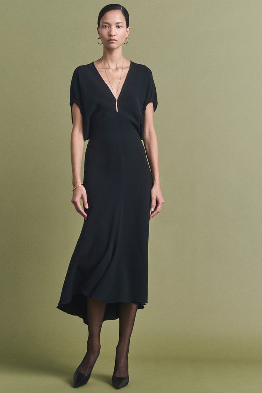 Edith Midi Dress In Black