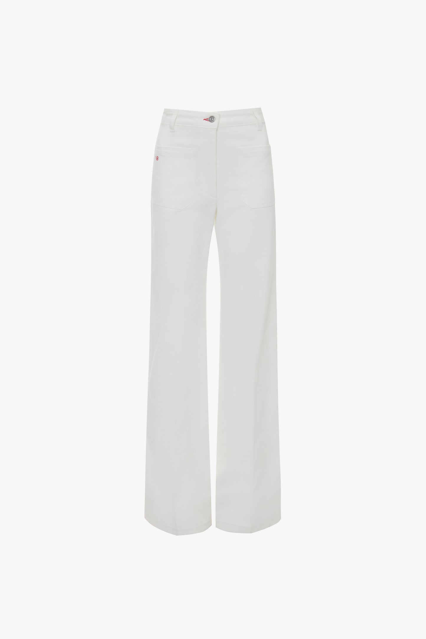 Alina High Waisted Long Jean In Washed White