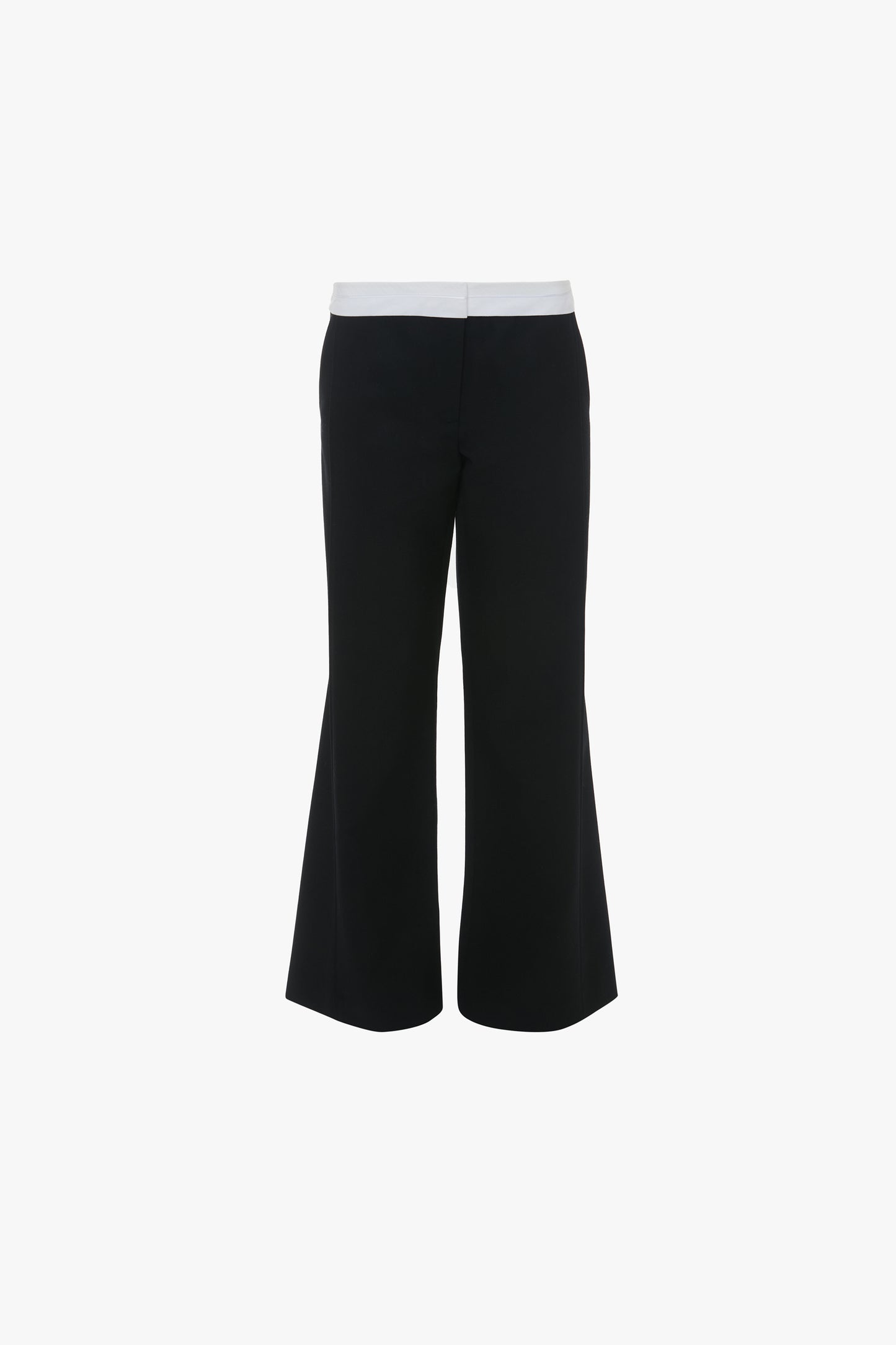 Exposed Waistband Trouser In Black