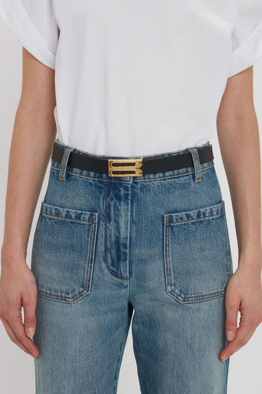 ベルト Jumbo Frame Belt - Victoria Beckham - Leather - Black Jumbo Frame Belt In Black Grained Leather – Victoria Beckham Inc