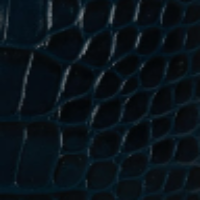 Close-up of a dark, textured surface patterned with an embossed crocodile print in midnight blue B Pouch Bag In Croc Effect Midnight Blue Leather by Victoria Beckham.