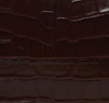 Dark Brown Croc Embossed Leather