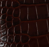 Dark Brown Croc Embossed Leather