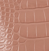 Blush Pink Croc Embossed Leather