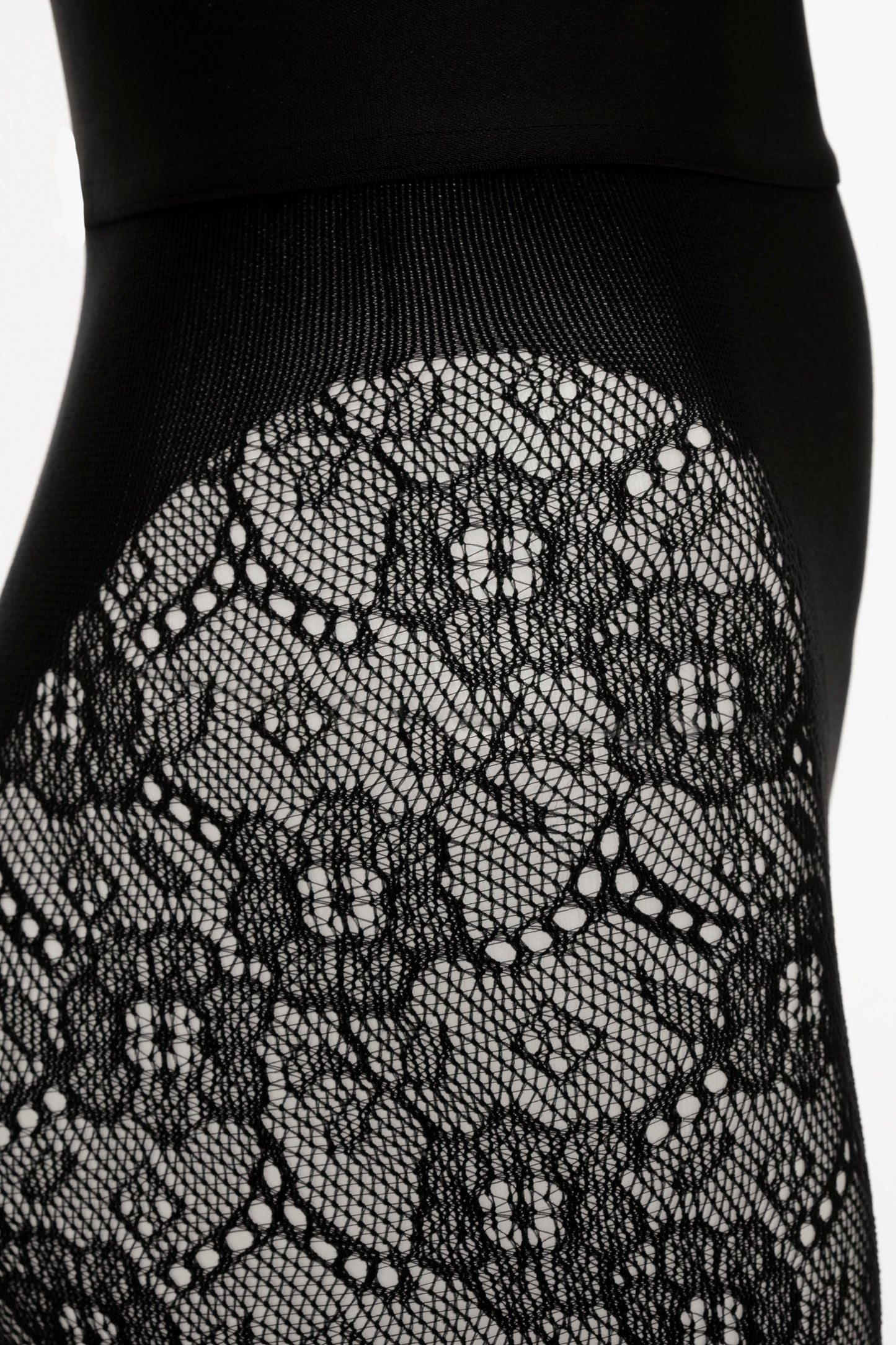 Exclusive VB Monogram Lace Tights In Black