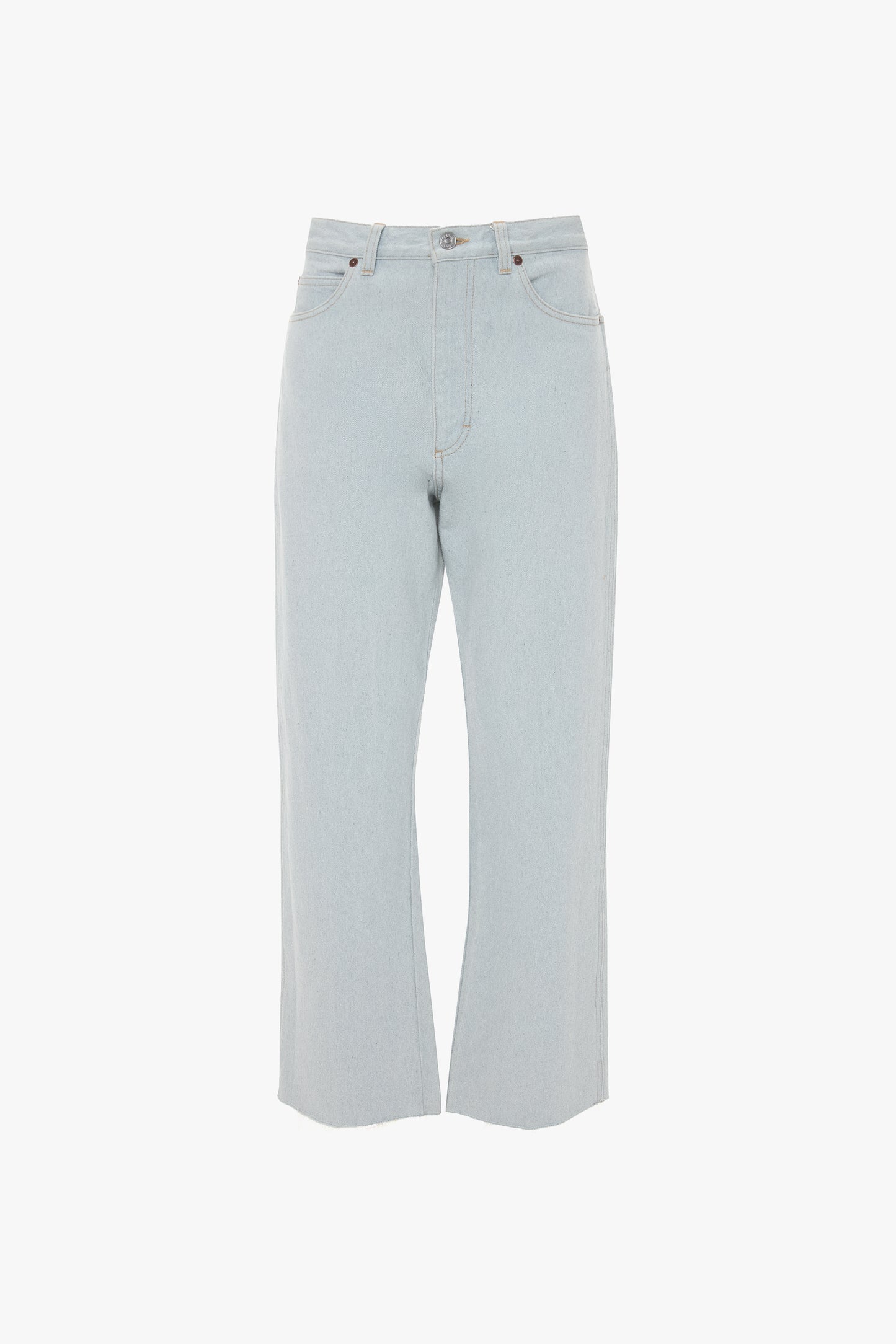 Relaxed Curved Jean In Light Azul