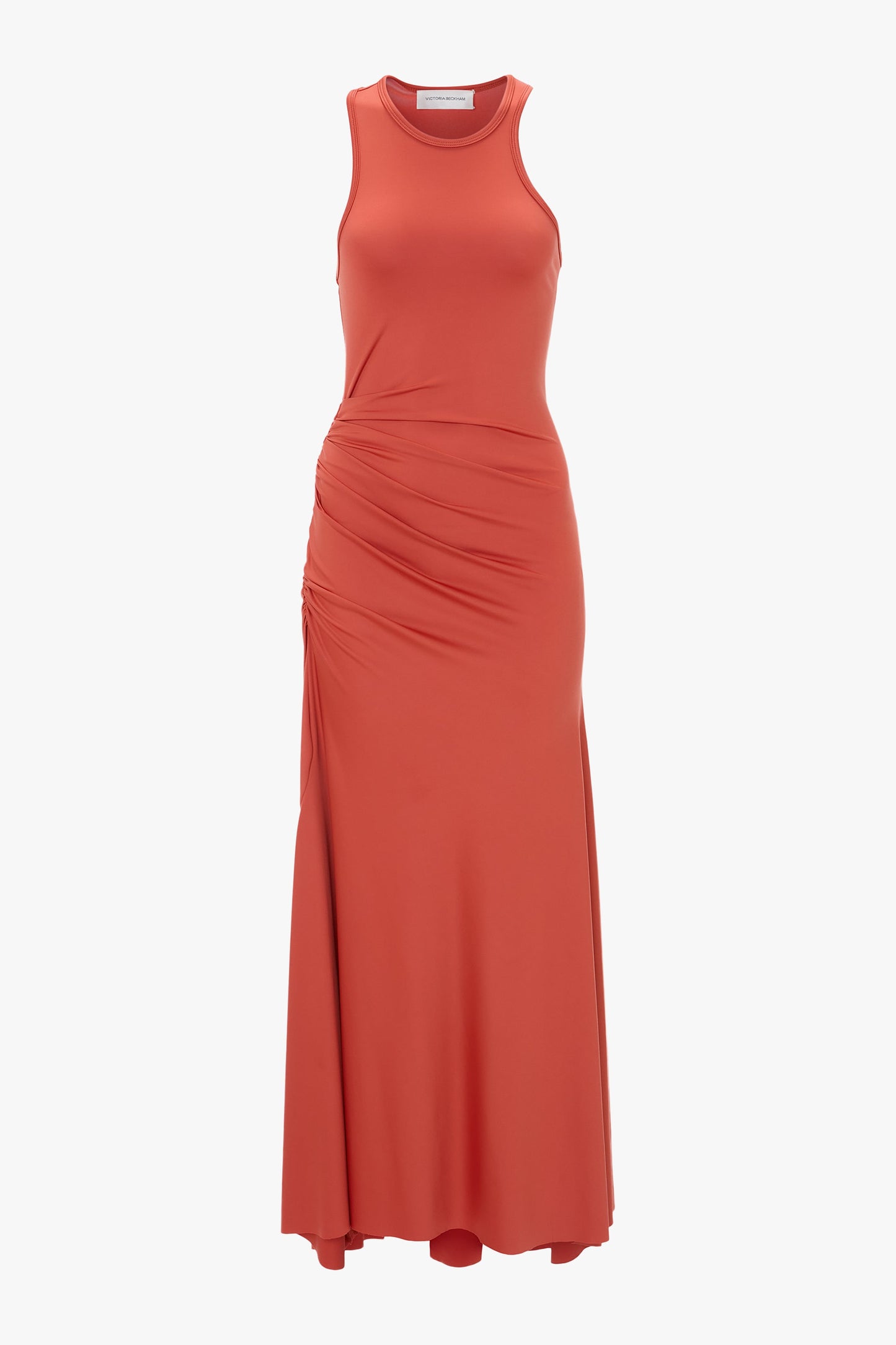 Asymmetric Tank Midi Dress In Paprika