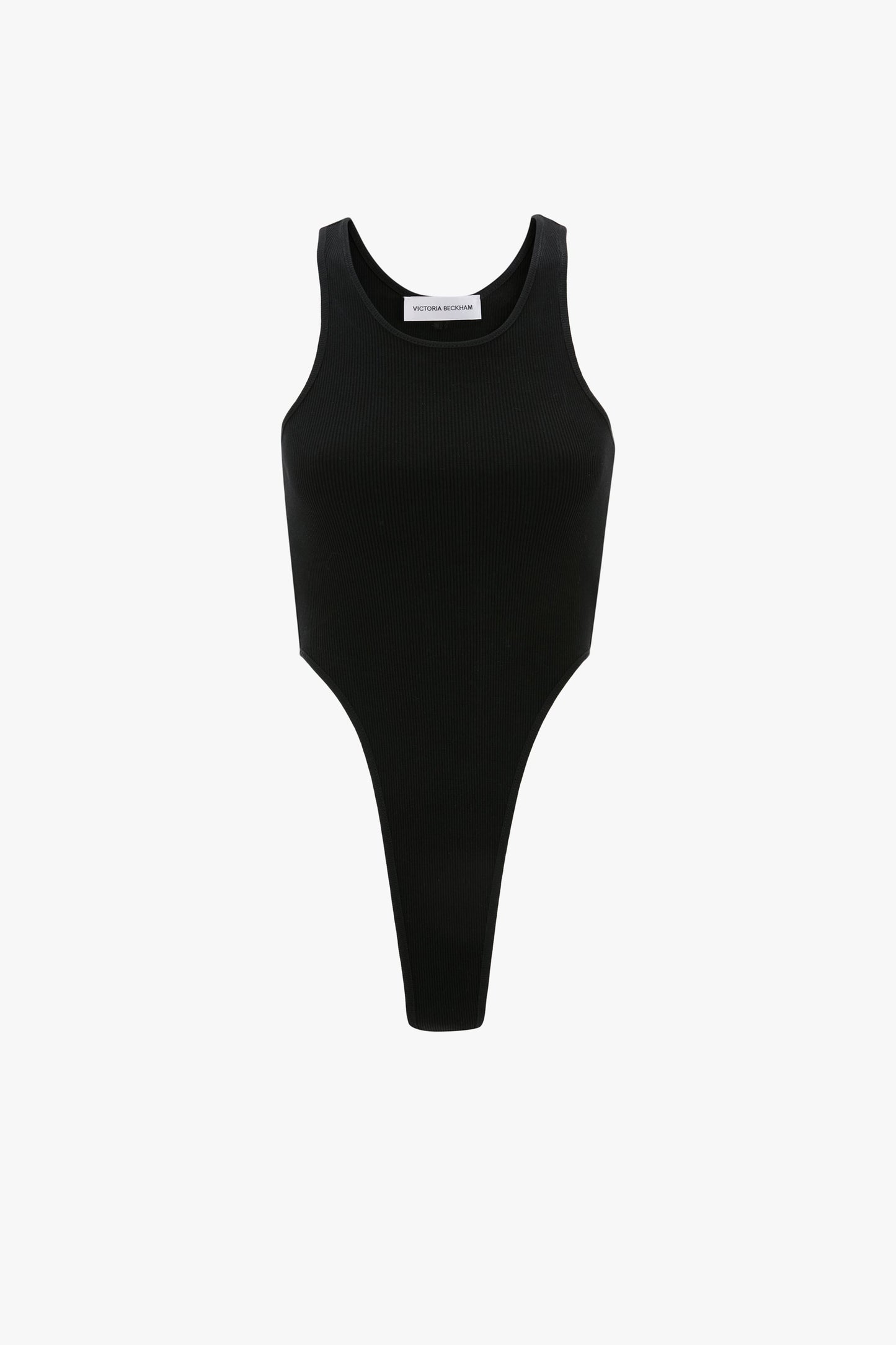 High Leg Bodysuit In Black