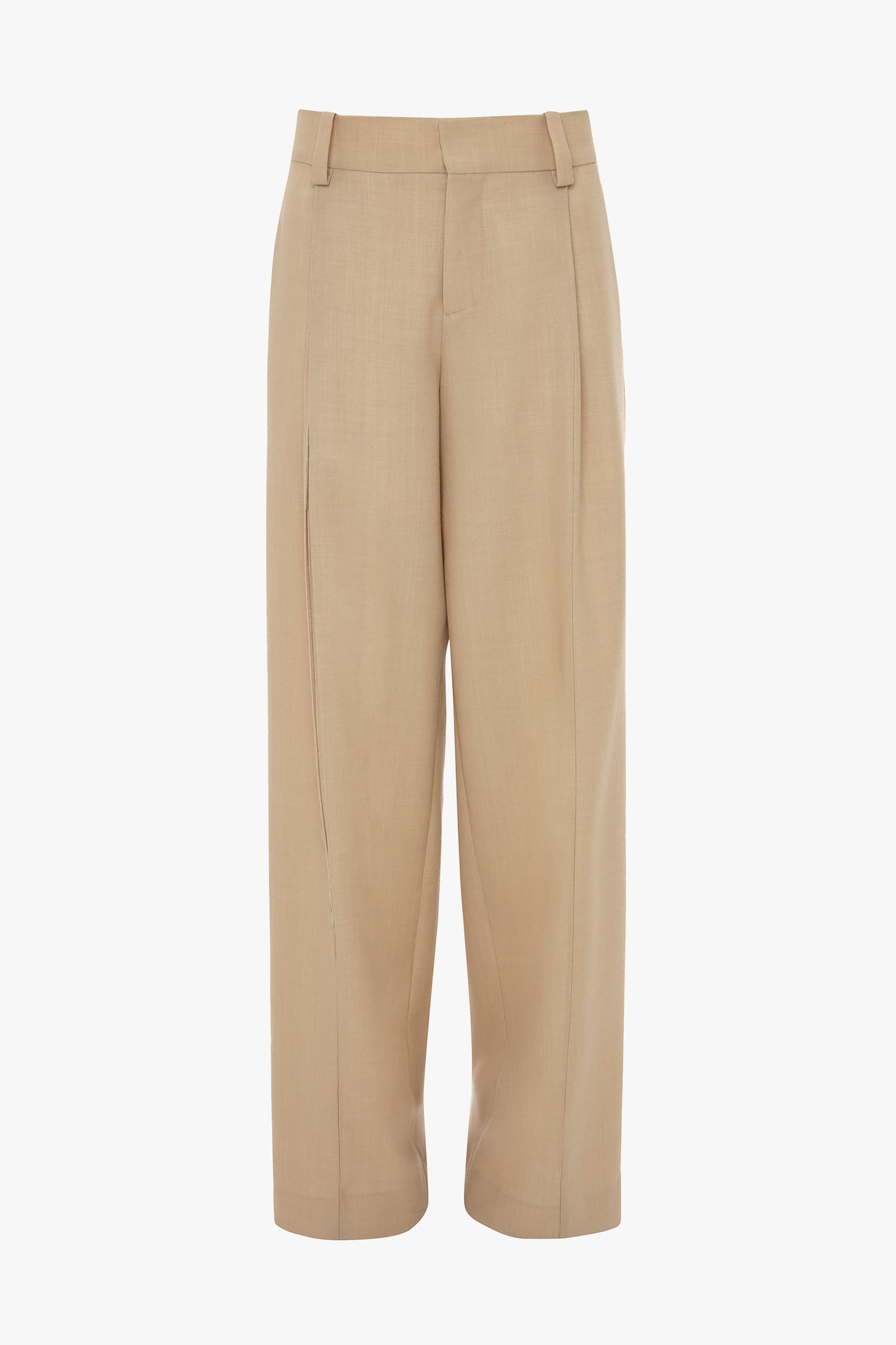 Low Rise Seam Detail Trouser In Sepia