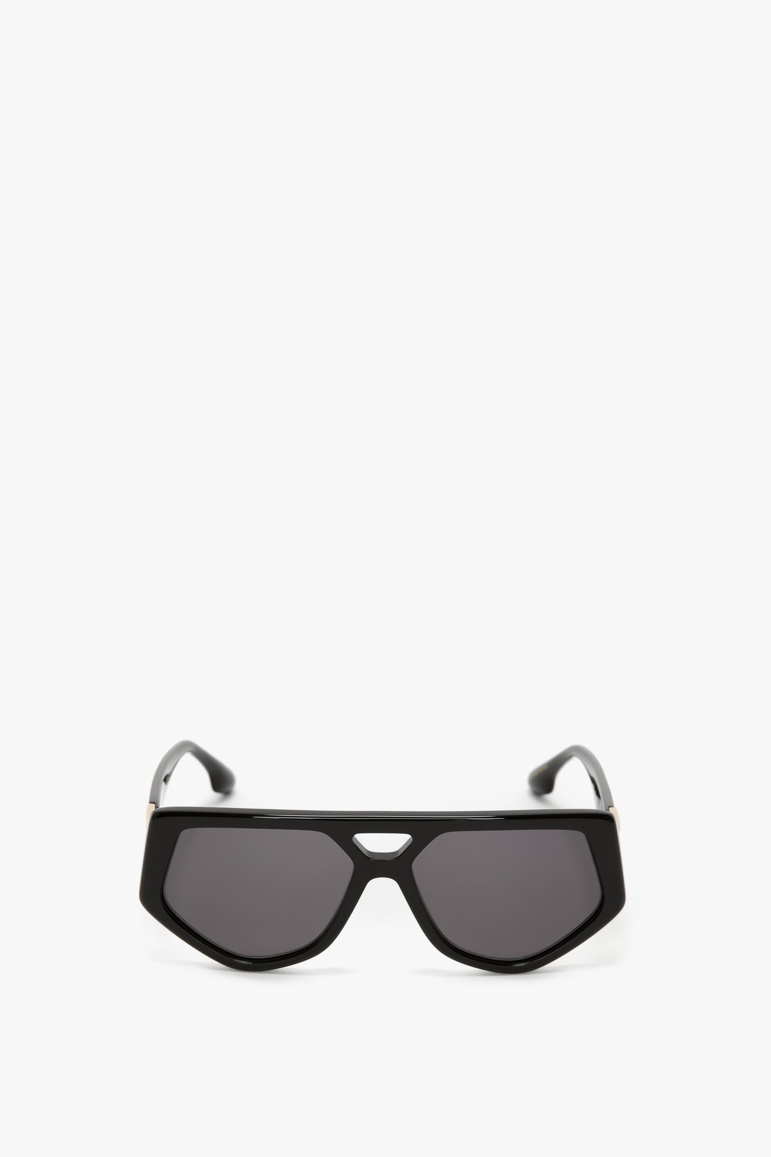 Double Bridge Dorian Logo Sunglasses In Black – Victoria Beckham Int