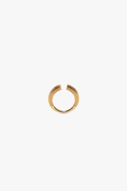 Cufflink Ring In Light Gold