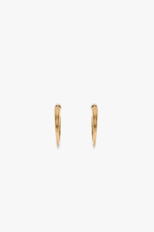 Cufflink Earrings In Light Gold