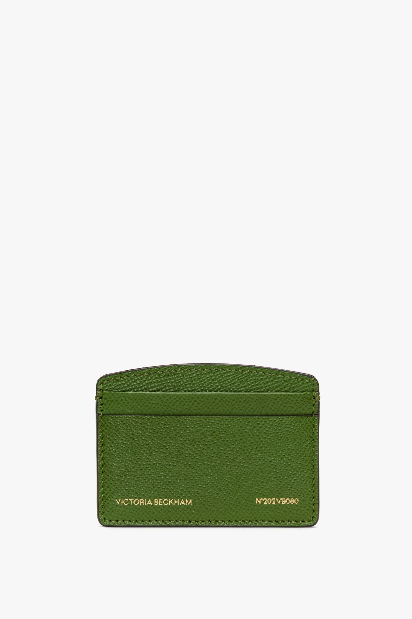 Victoria Card Holder In Green Grained Leather