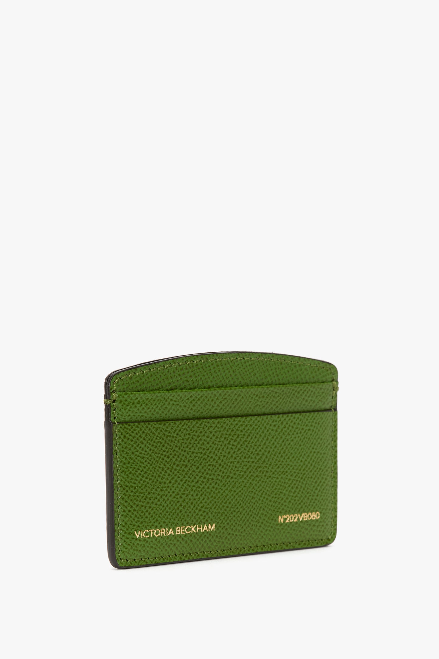 Victoria Card Holder In Green Grained Leather