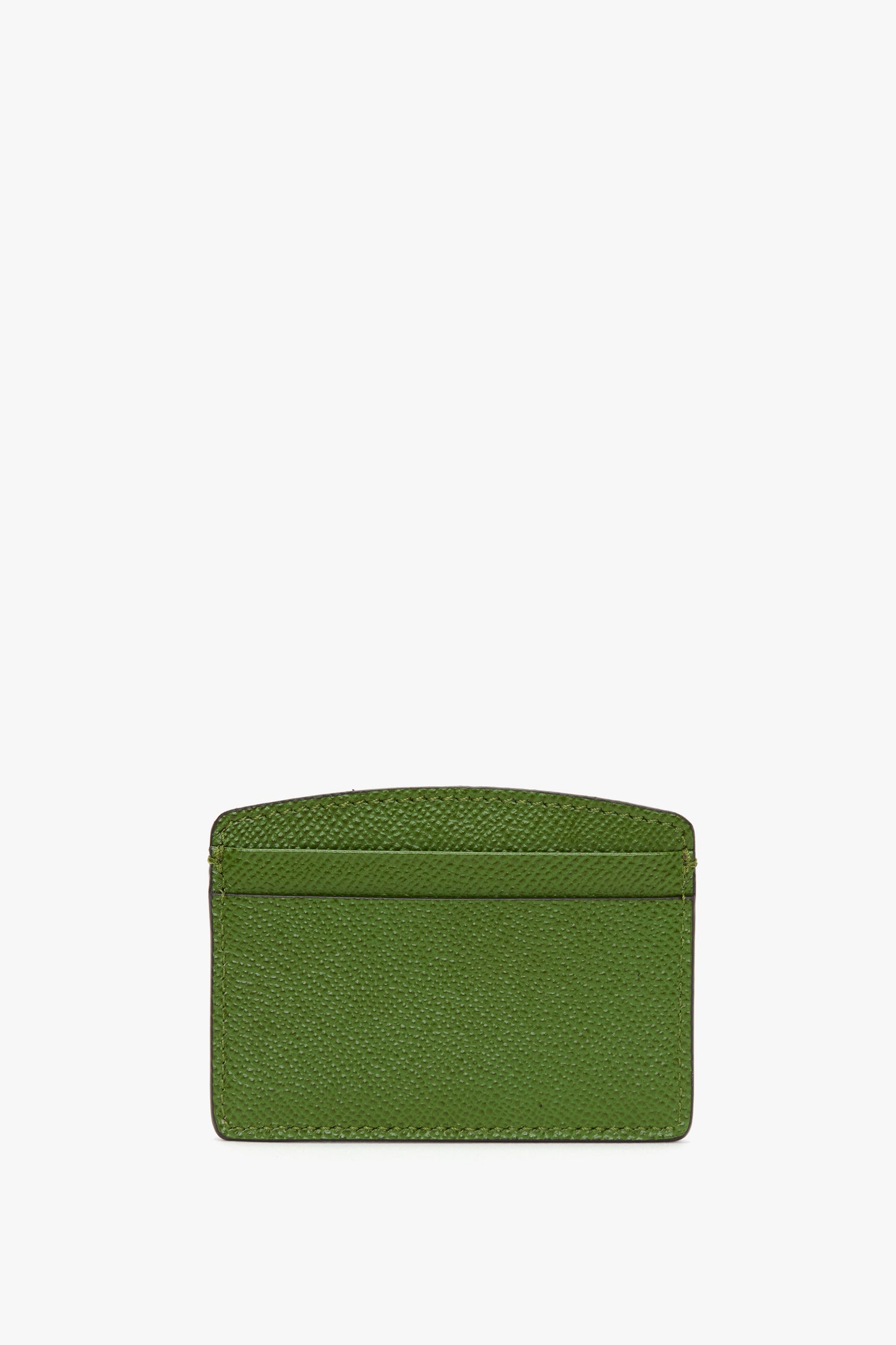 Victoria Card Holder In Green Grained Leather