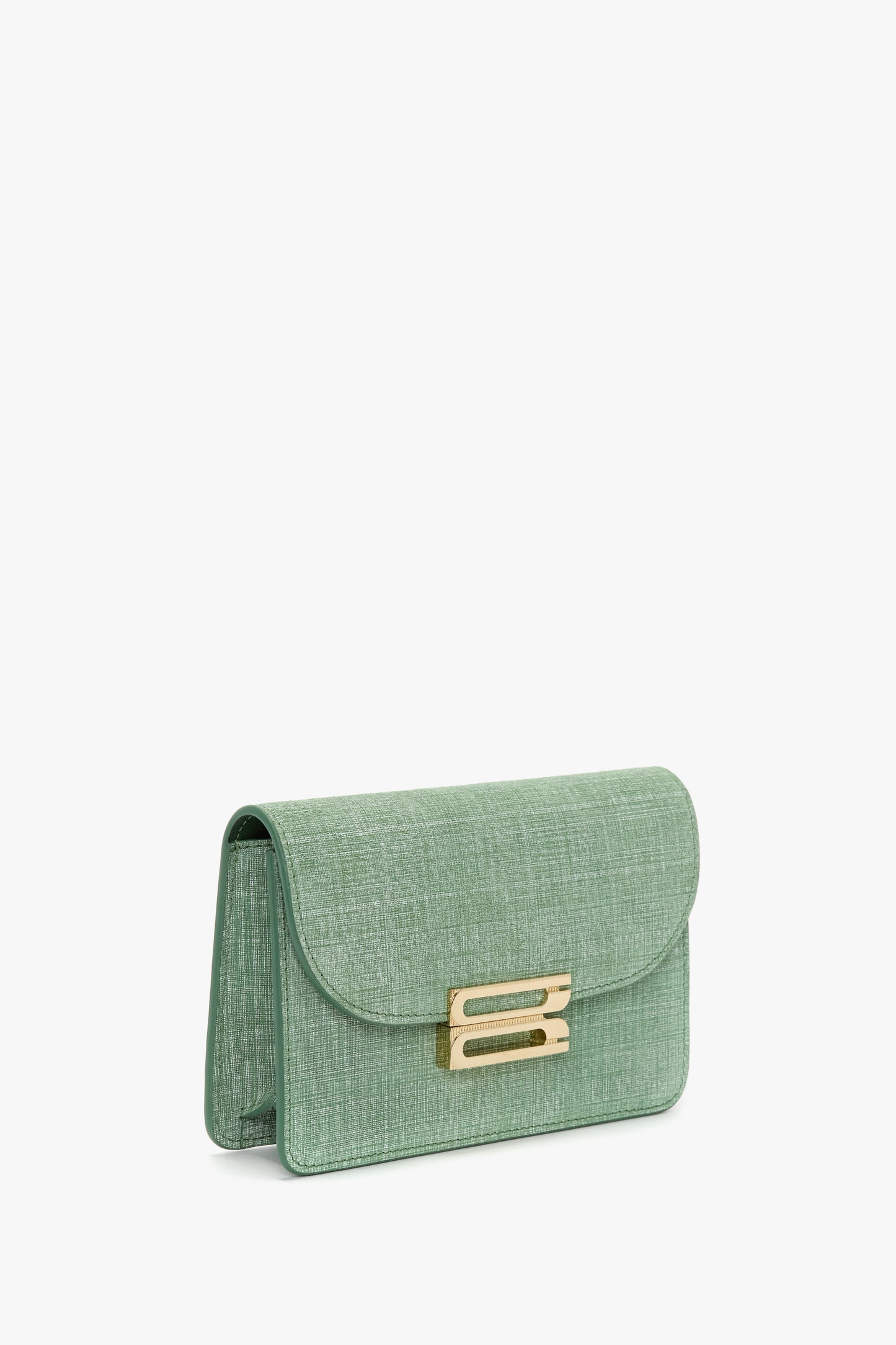 Nano Dorian Bag With Chain In Light Green Chambray Effect Suede