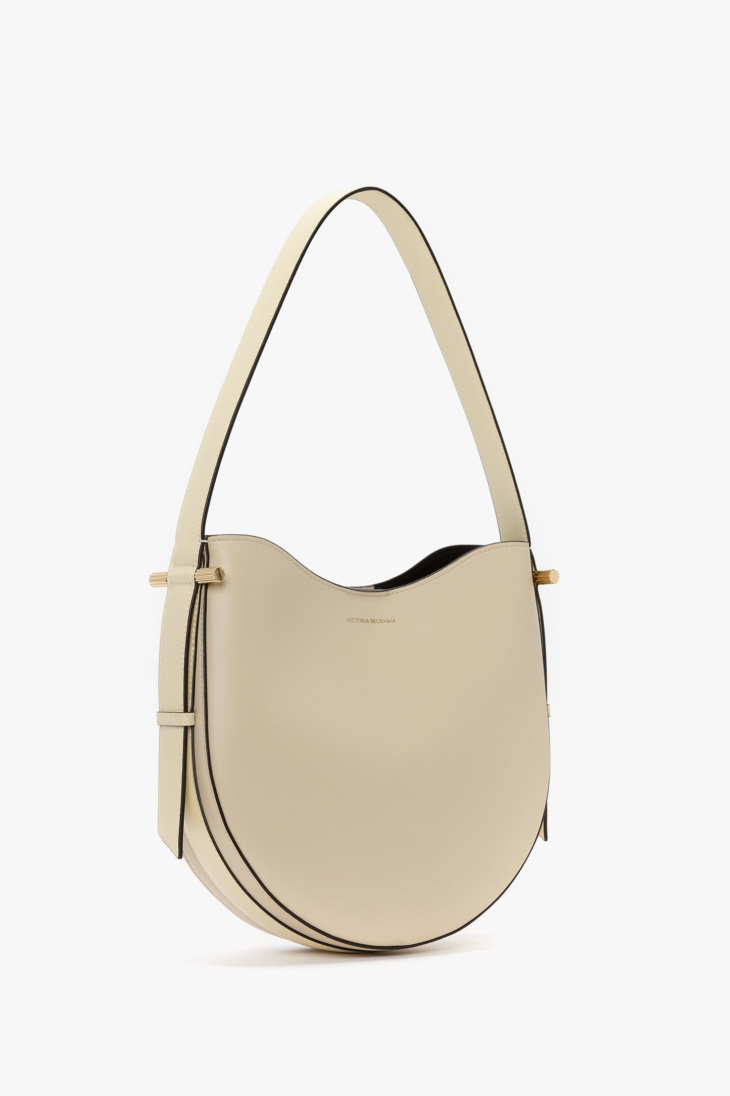 Medium Dia Hobo Bag In Ivory Smooth Leather