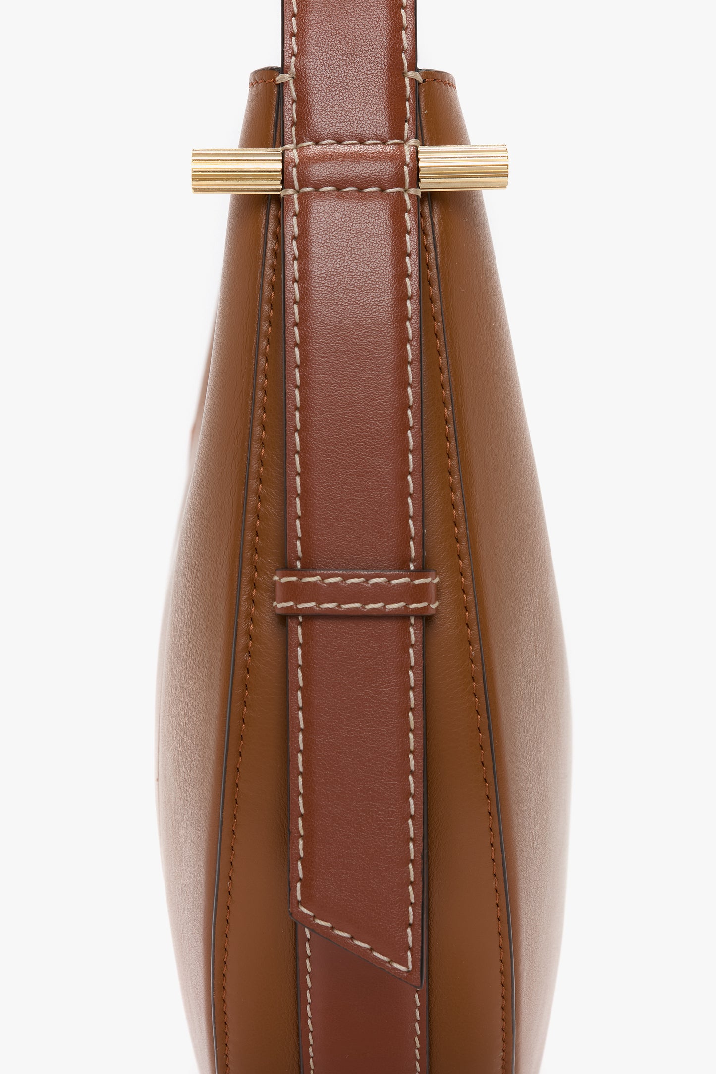 Medium Dia Hobo Bag In Tan Smooth Leather