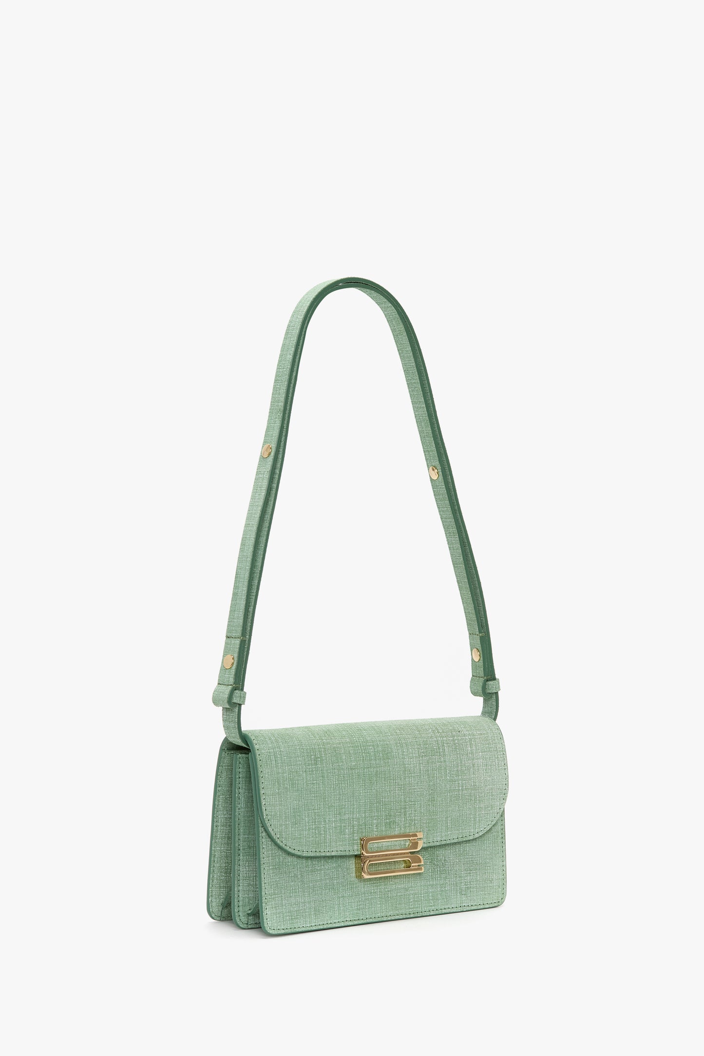 Mini Dorian Bag In Light Green Chambray Effect Suede