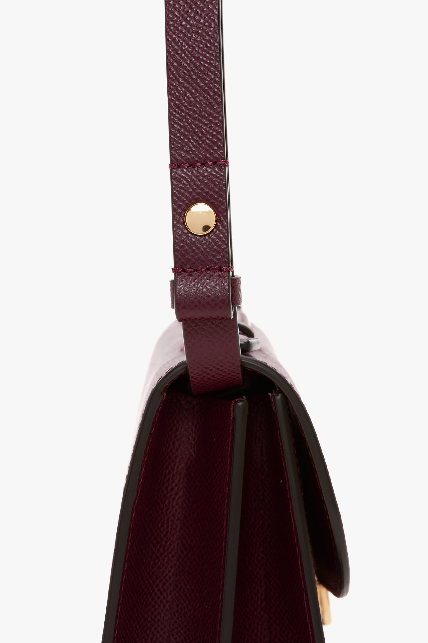 Mini Dorian Bag In Burgundy Grained Leather