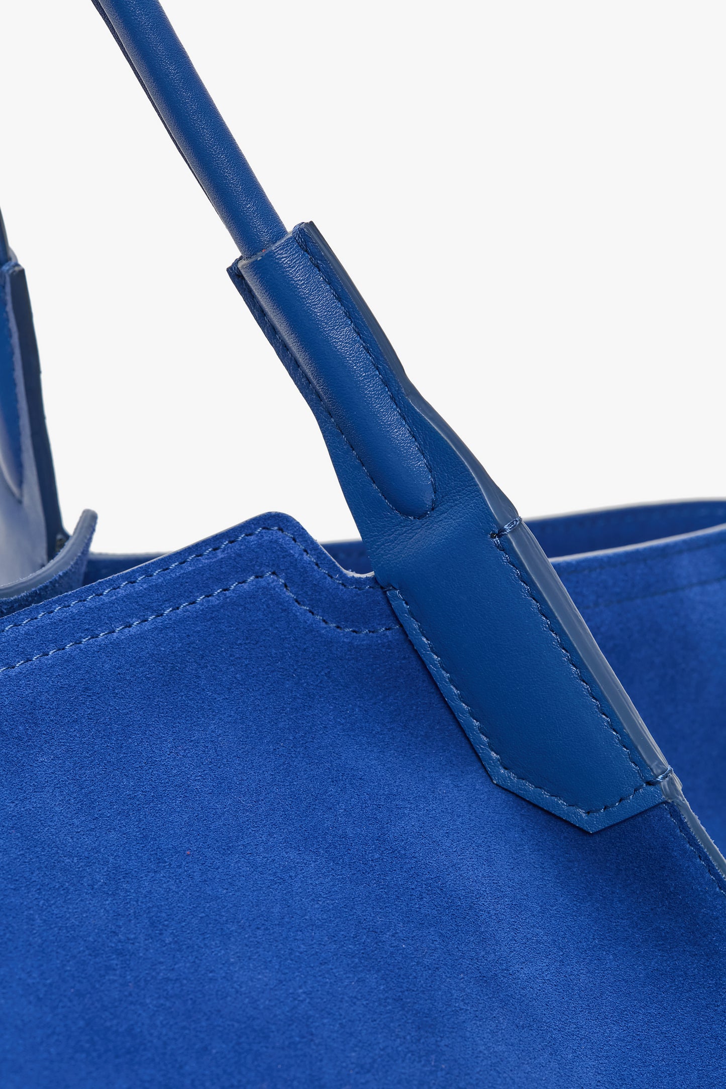 XL Victoria Tote In Sapphire Blue Suede