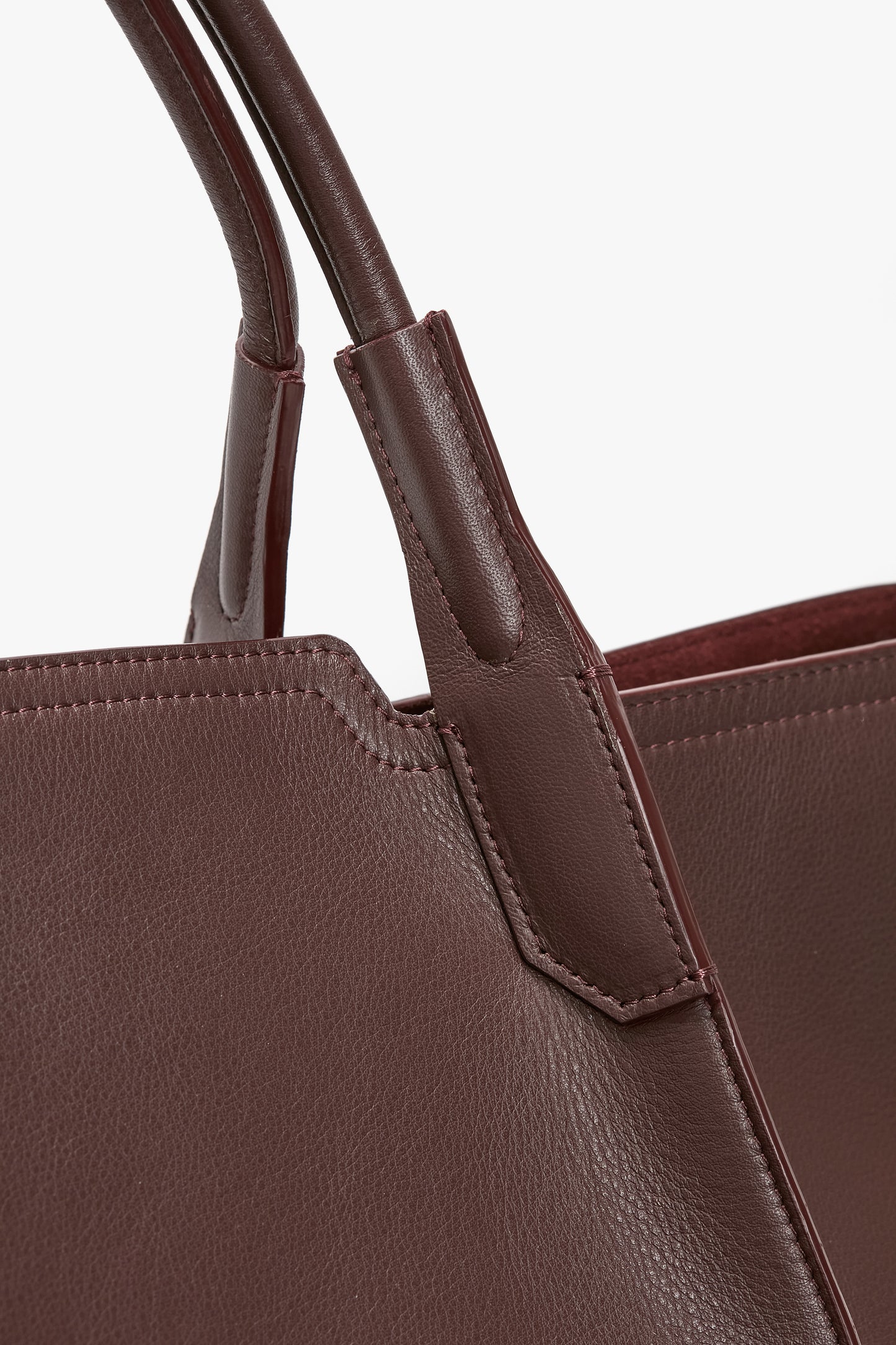 XL Victoria Tote In Burgundy Soft Leather