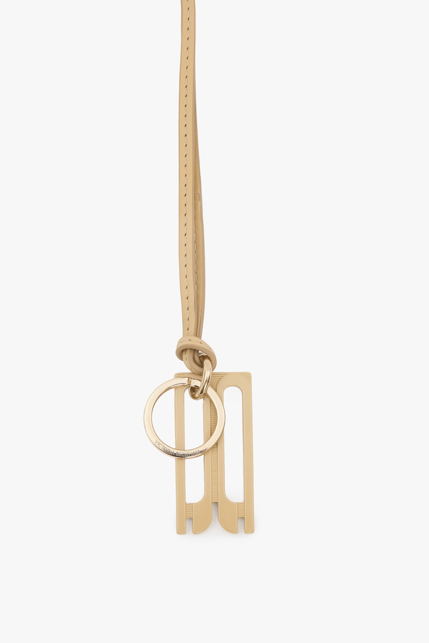 B Frame Keyring In Sand