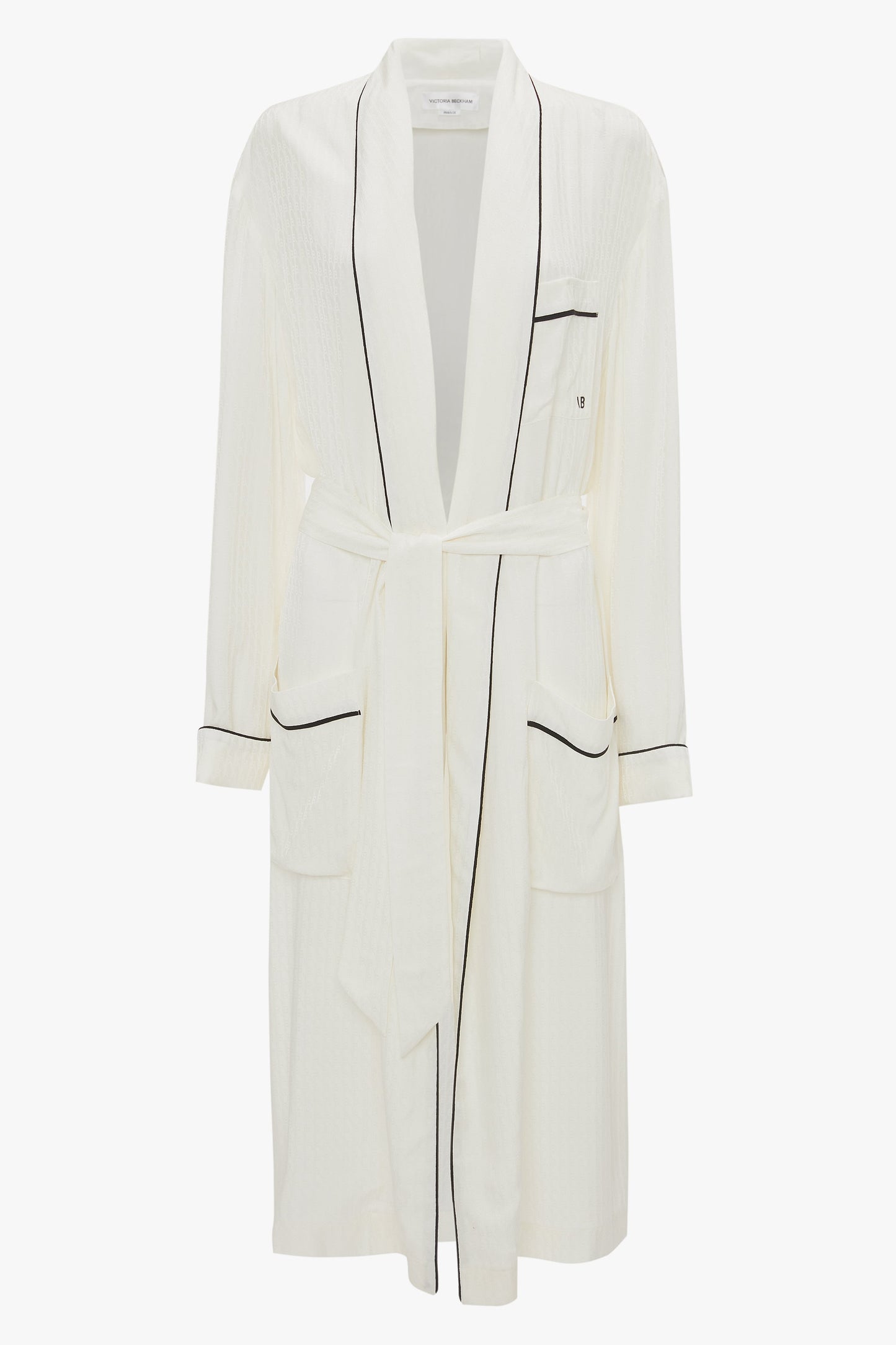 Pyjama Robe In Ivory Monogram