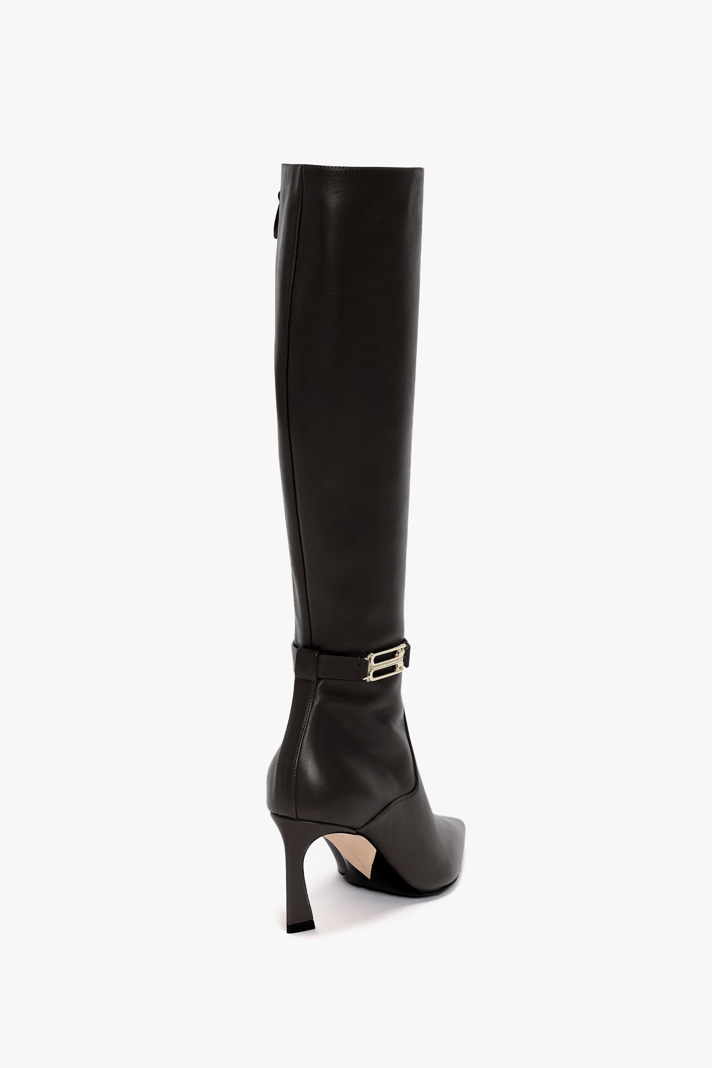 Pointed Toe Boot In Black Soft Calf Leather