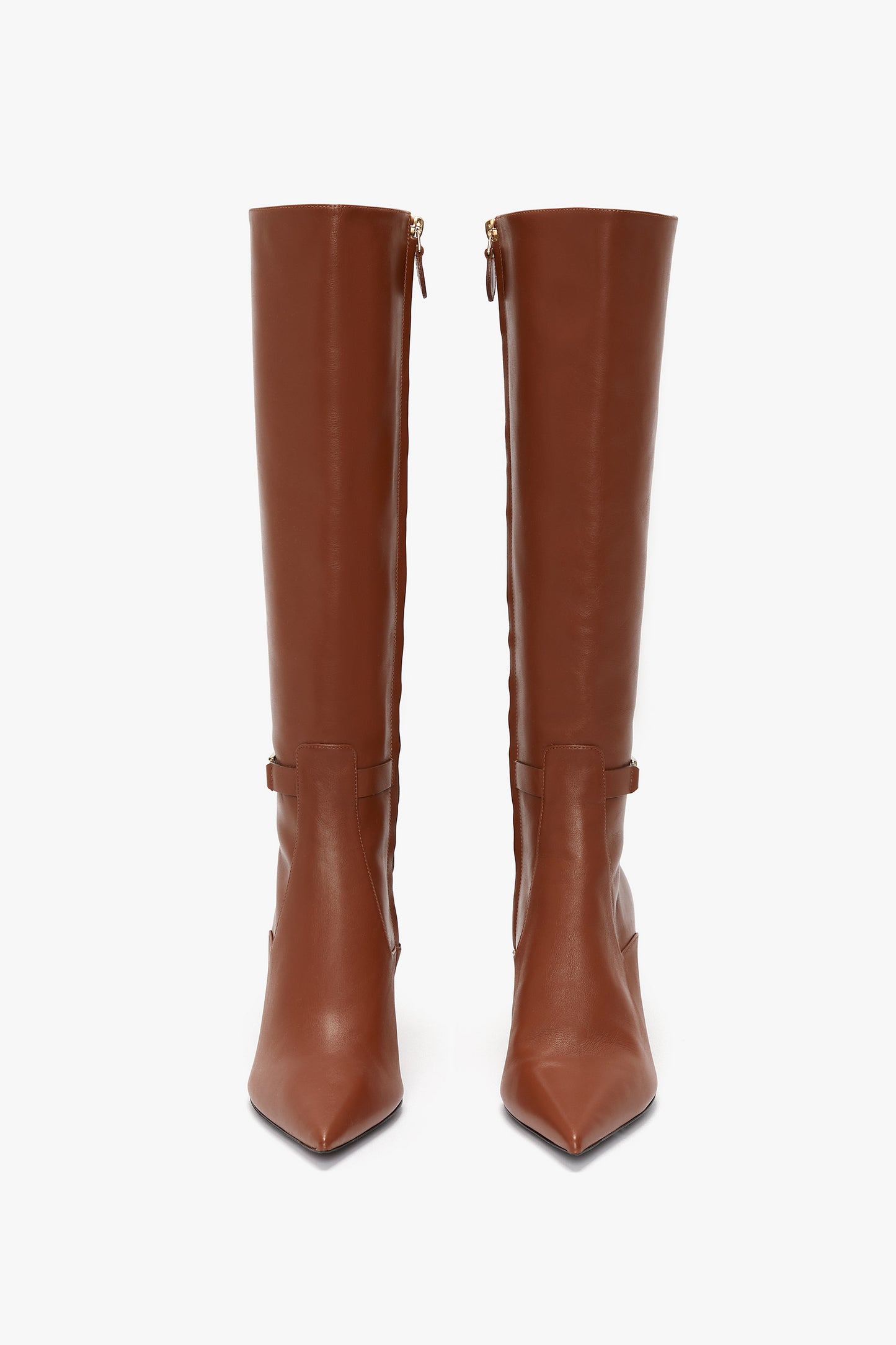 Pointed Toe Boot In Tan Soft Calf Leather