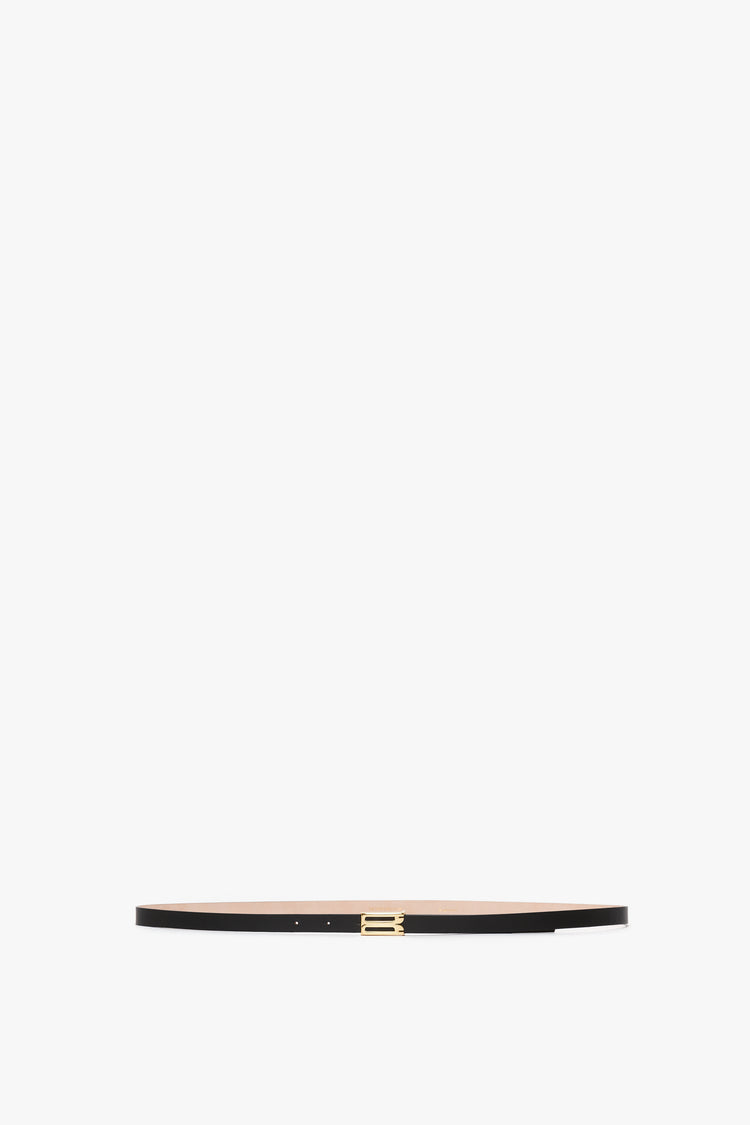 Exclusive Micro Frame Belt in Black Leather by Victoria Beckham