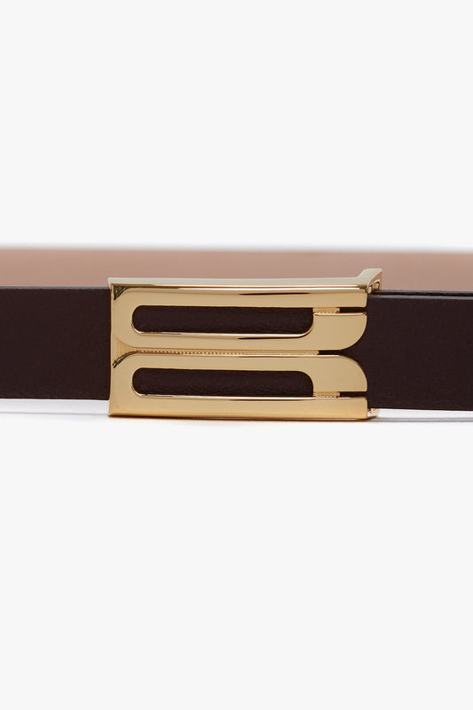 Exclusive Micro Frame Belt In Burgundy Leather