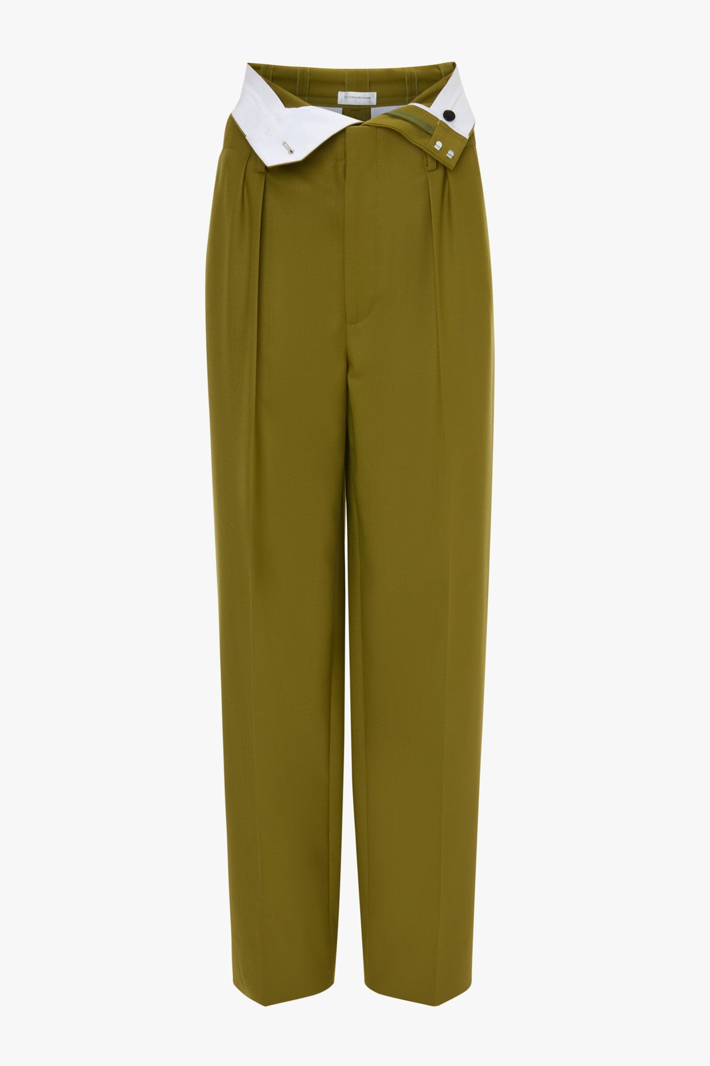 Double Waistband Trouser In Willow